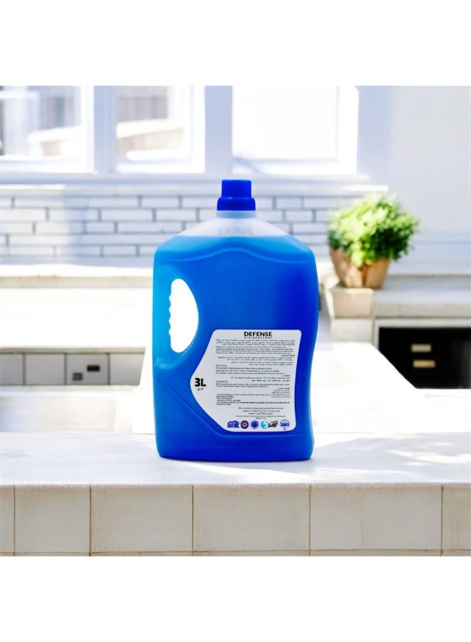 Defense Disinfectant Floor Cleaner, Spring Flower Scent, Concentrated Cleaner & Freshener, Kills Germs, No Rinse, Quick-Drying, Streak-Free, Suitable for Marble, Ceramic and Tiles, 3 L + 50% Extra - Image 2